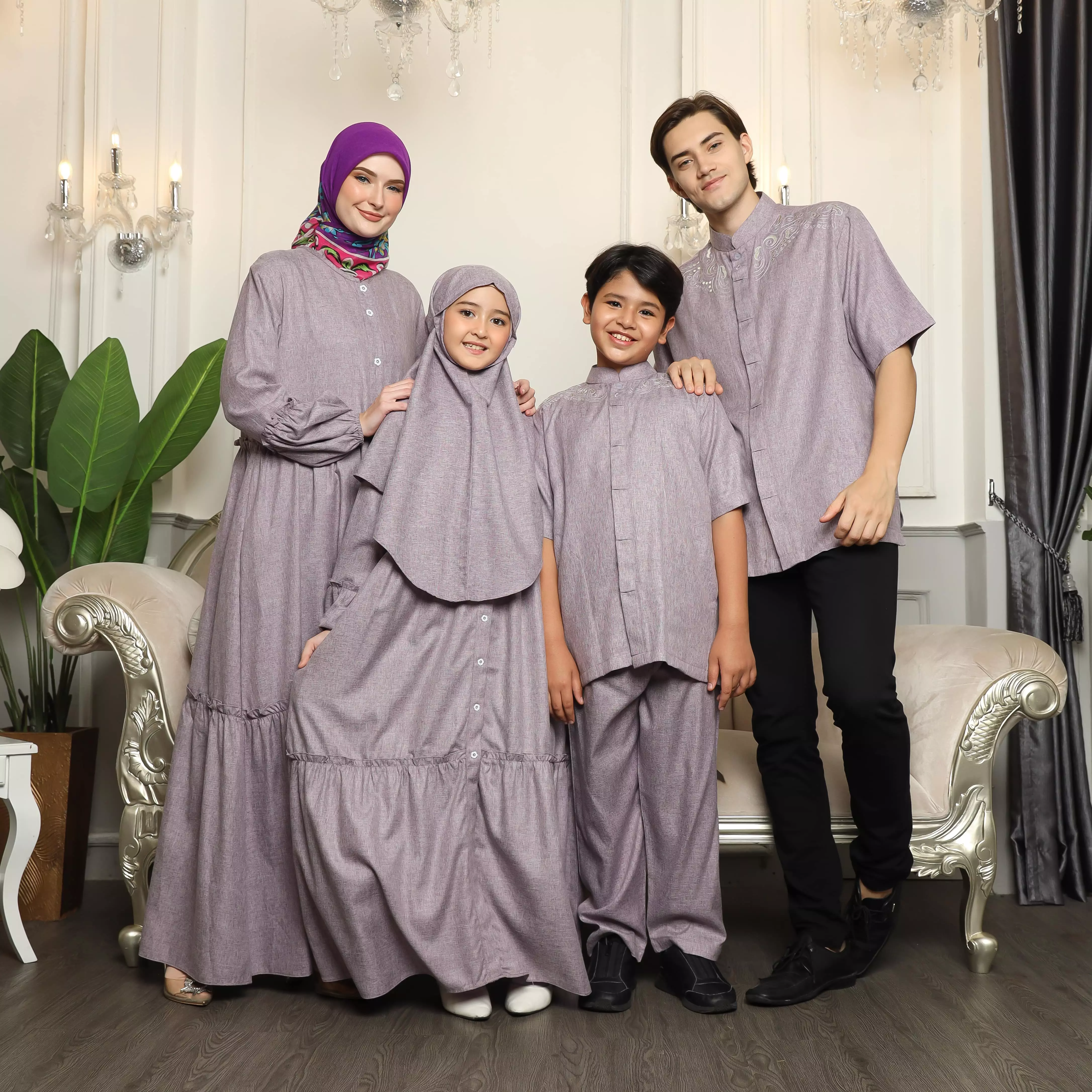 Gamis Sarimbit Anak GA 04 Lilac