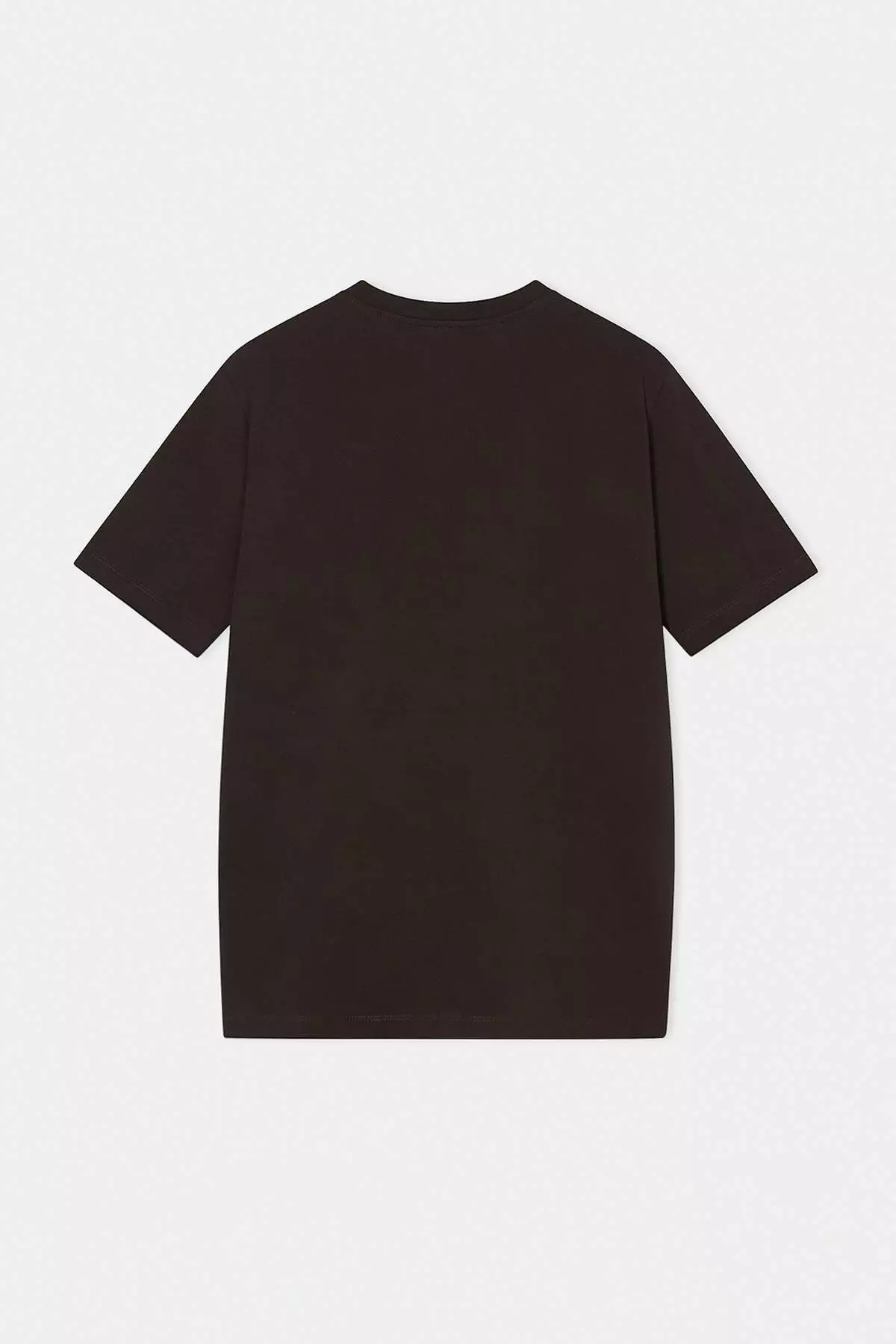 Dark Brown Regular Fit Animal Embroidered 100% Cotton T-Shirt Tmnss24Ts00056