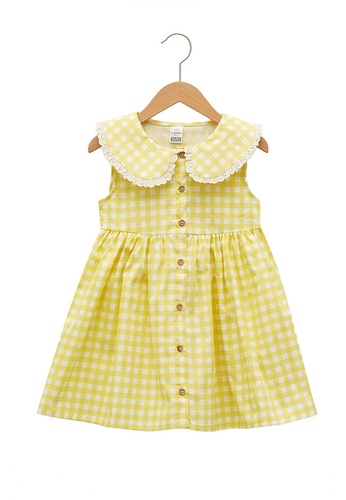 LC Waikiki yellow Patterned Cotton Baby Girl Dress 88B44KA981F1B0GS_1