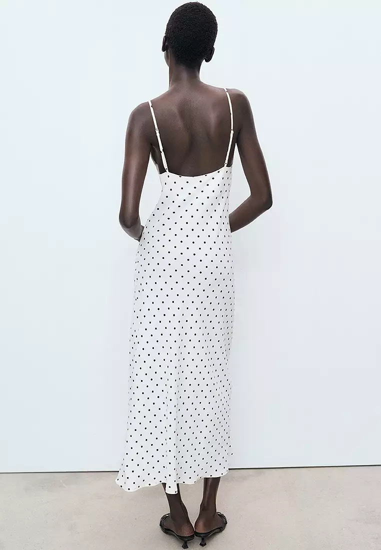Long Dress With Draped Neckline