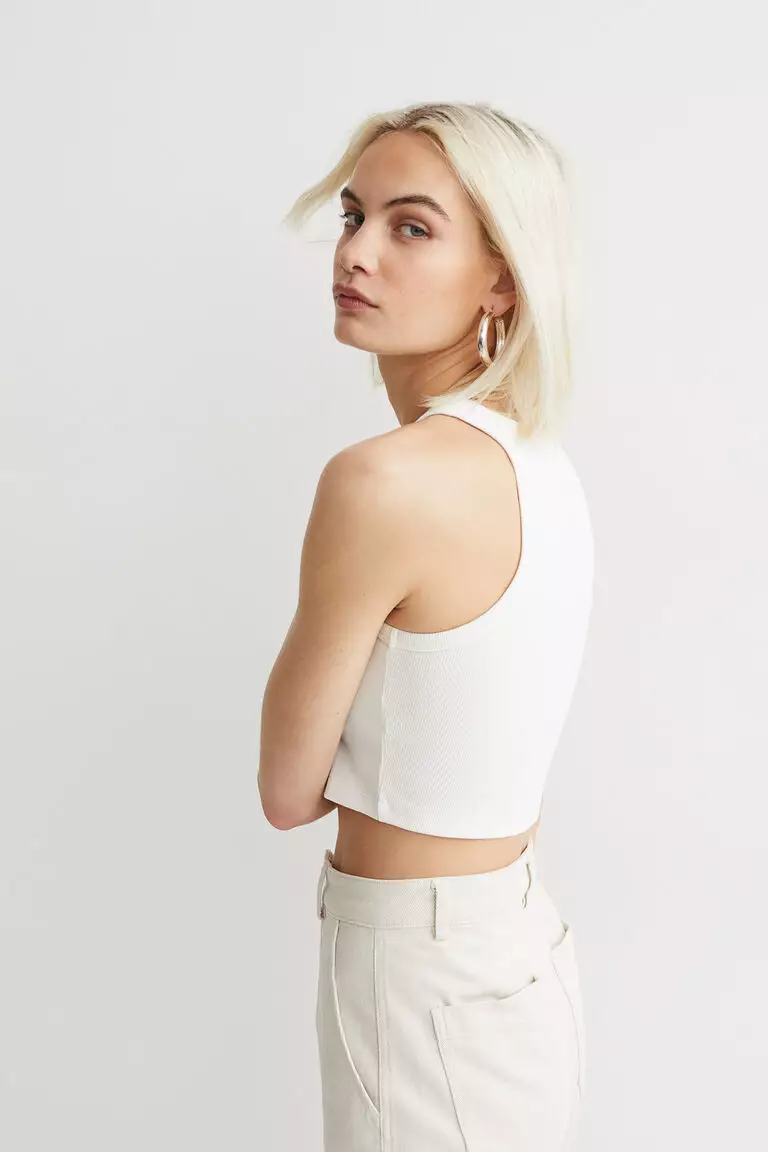Cropped vest top