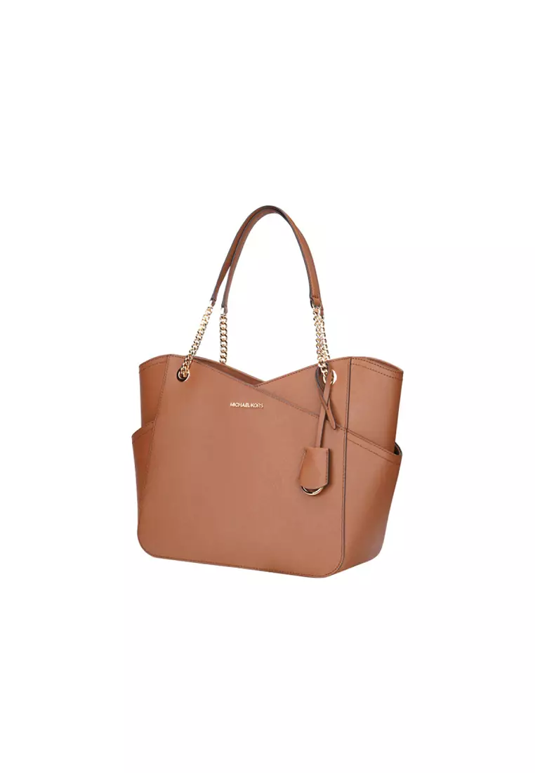 Michael kors jet set tote brown on sale