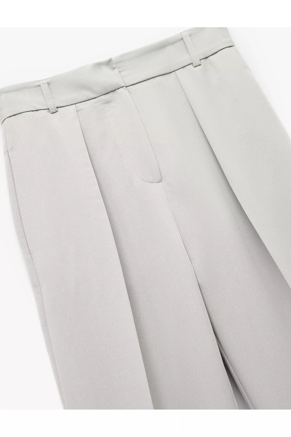 Modal Fabric Blend Pleated Detailed Pocketed High Waist Wide Leg Palazzo Trousers