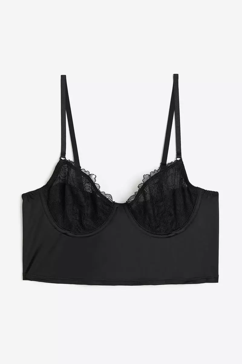 Buy H&M Non-padded lace bralette Online
