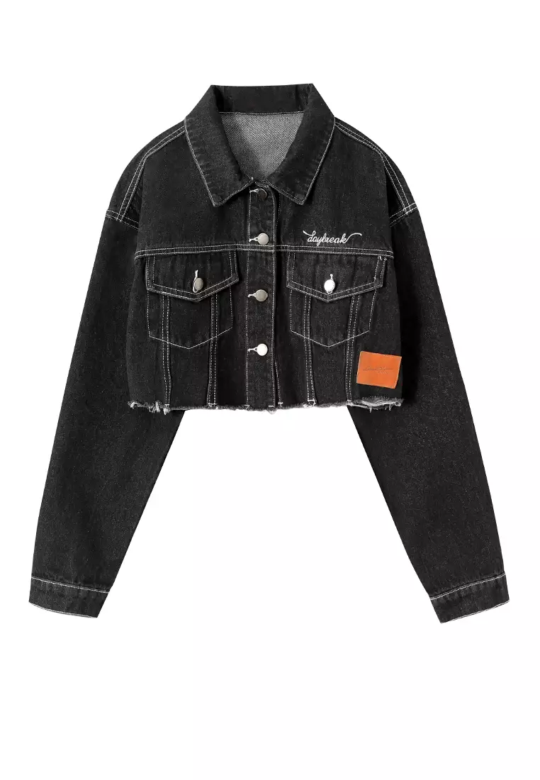 Buy Twenty Eight Shoes Raw Hem Denim Jacket HH2710 2024 Online