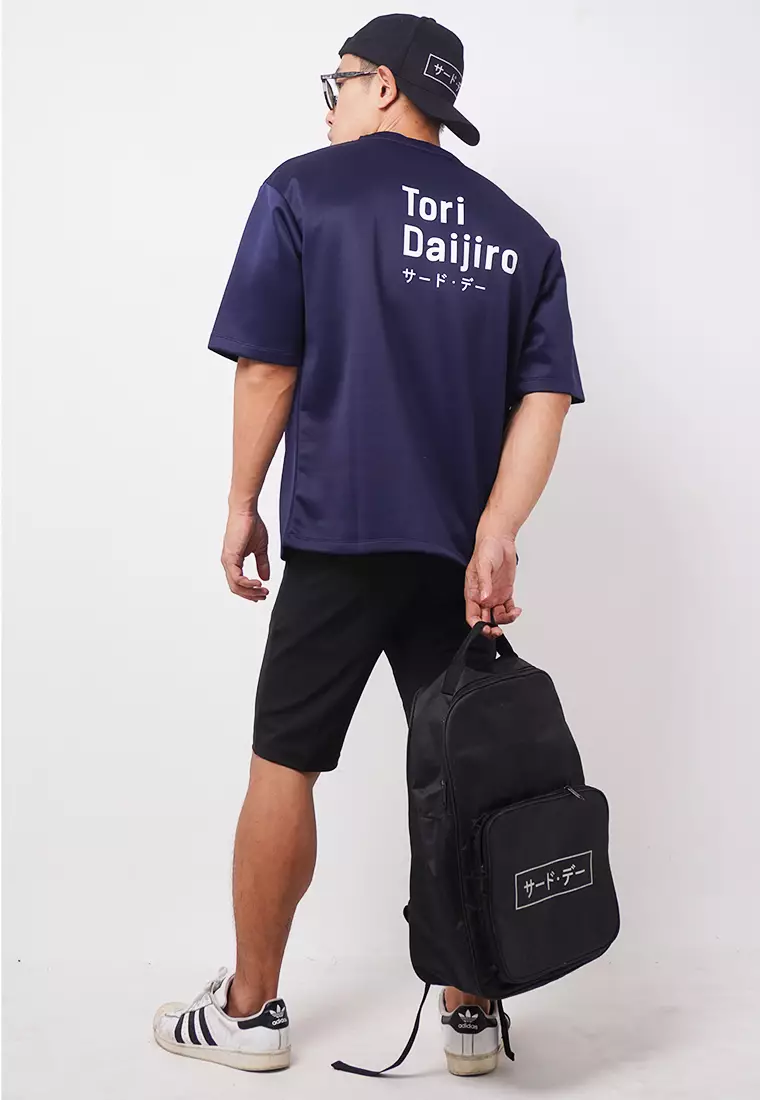 MTJ36 Kaos Oversize Distro Pria Tori Daijiro Navy