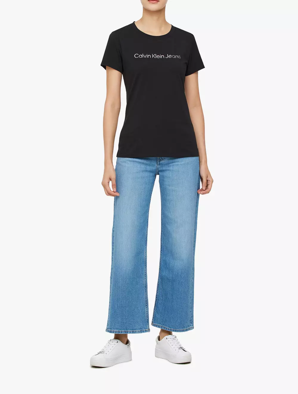 CALVIN KLEIN JEANS - INSTITUTIONAL SLIM FIT SHORT SLEEVE T-SHIRT - Black - black