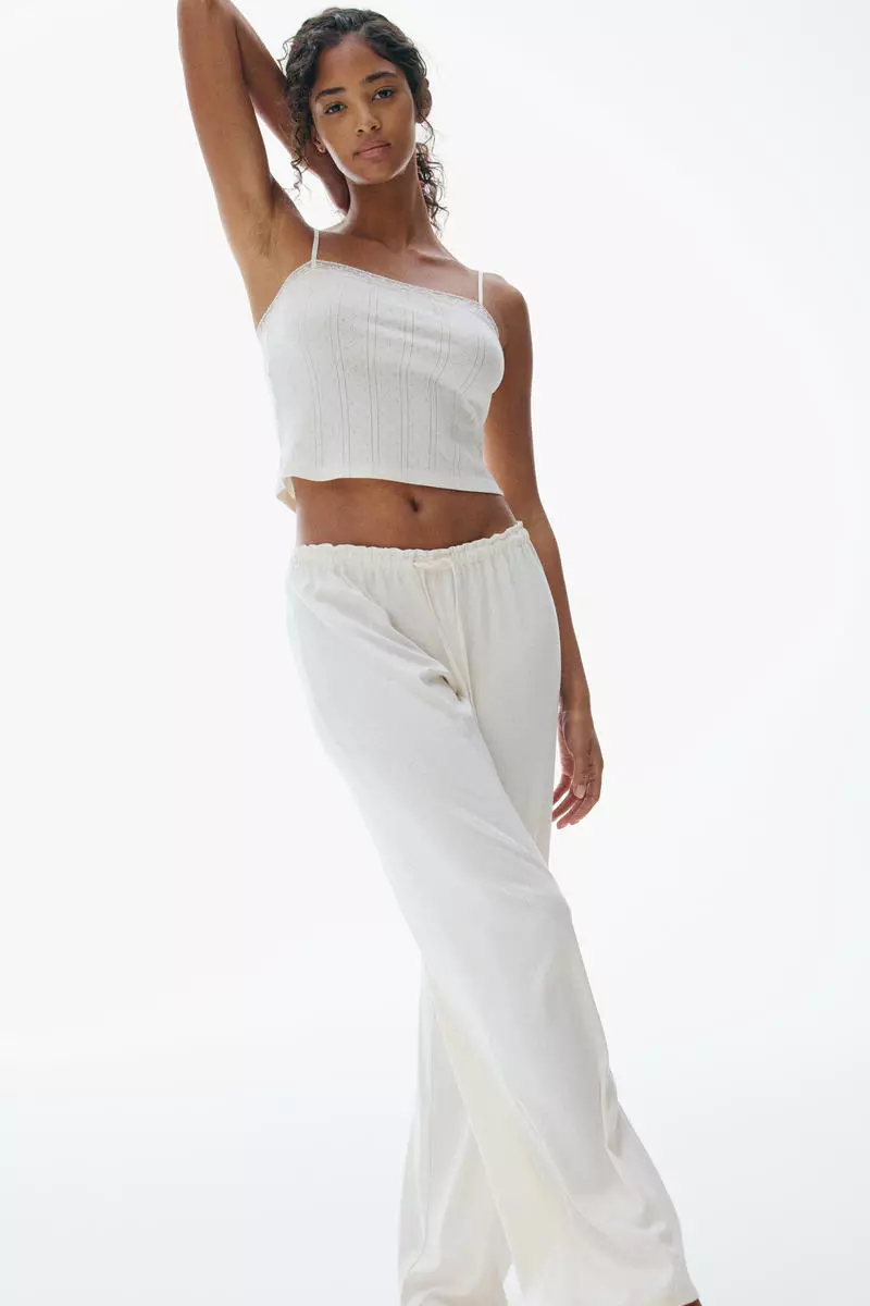 Pointelle pyjama bottoms