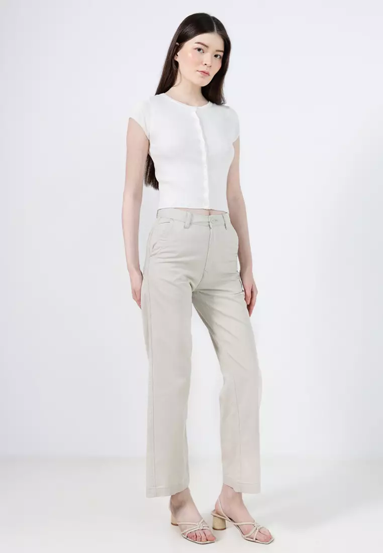 Wide Leg Chino Pants