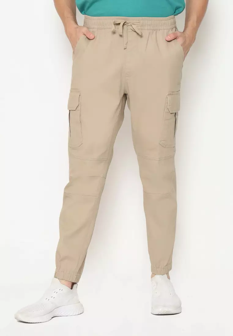 Jual Oxcon Celana Chinos Cargo Pants SlimFit Stretch Beige OXCON Original  2024