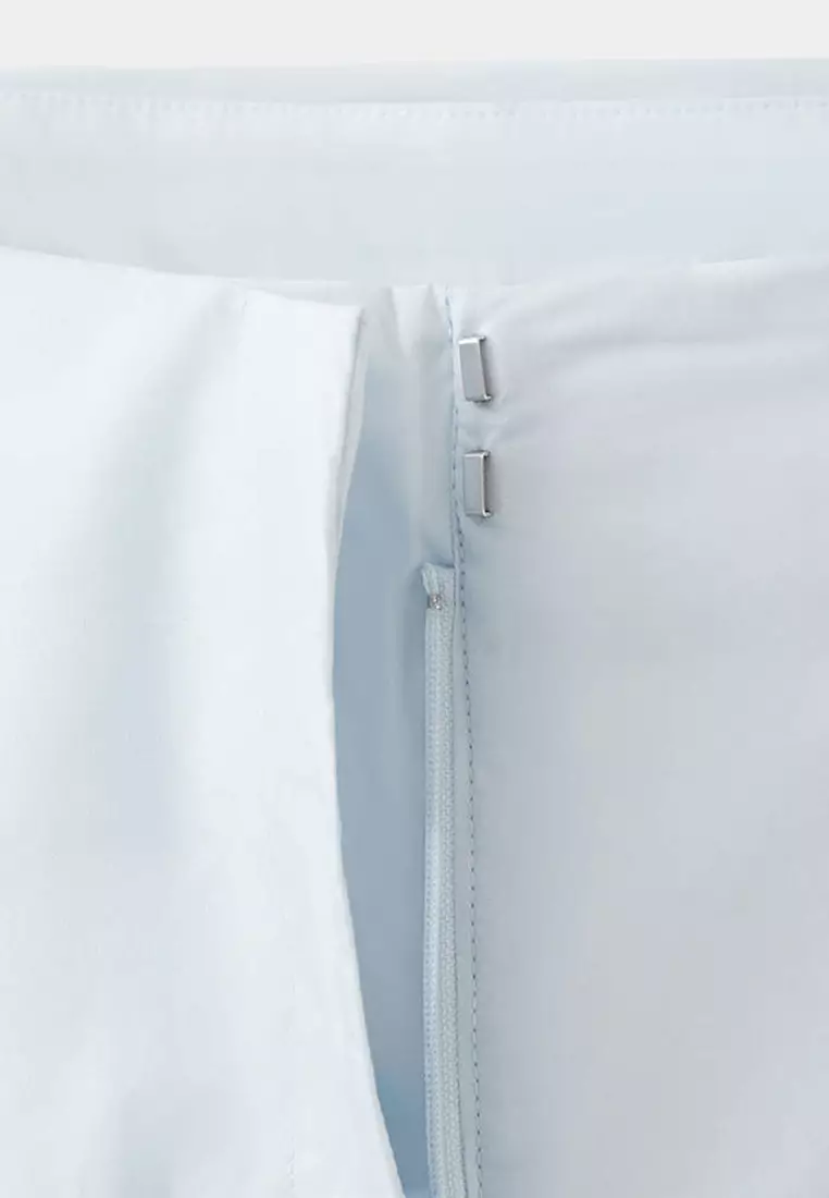 Straight-Leg Trousers With Detachable Scarf