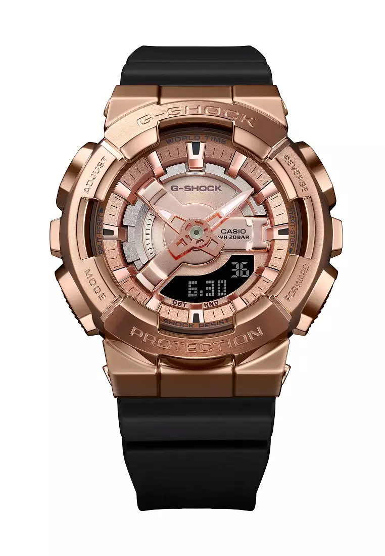G-SHOCK Women GM-S110PG-1A Resin black rosegold