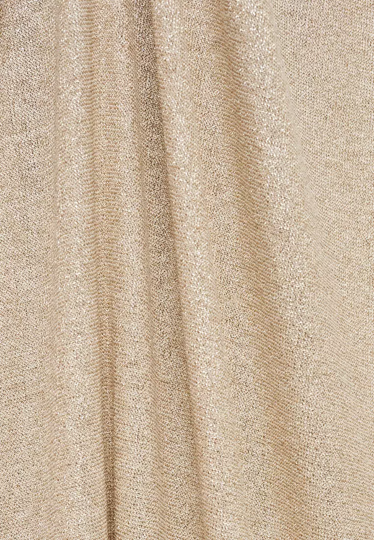 Lurex Dress With Gathered Neckline