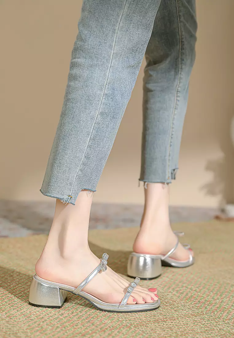 5CM Double Bowknot Strap Open Toe Sandals TE222-5