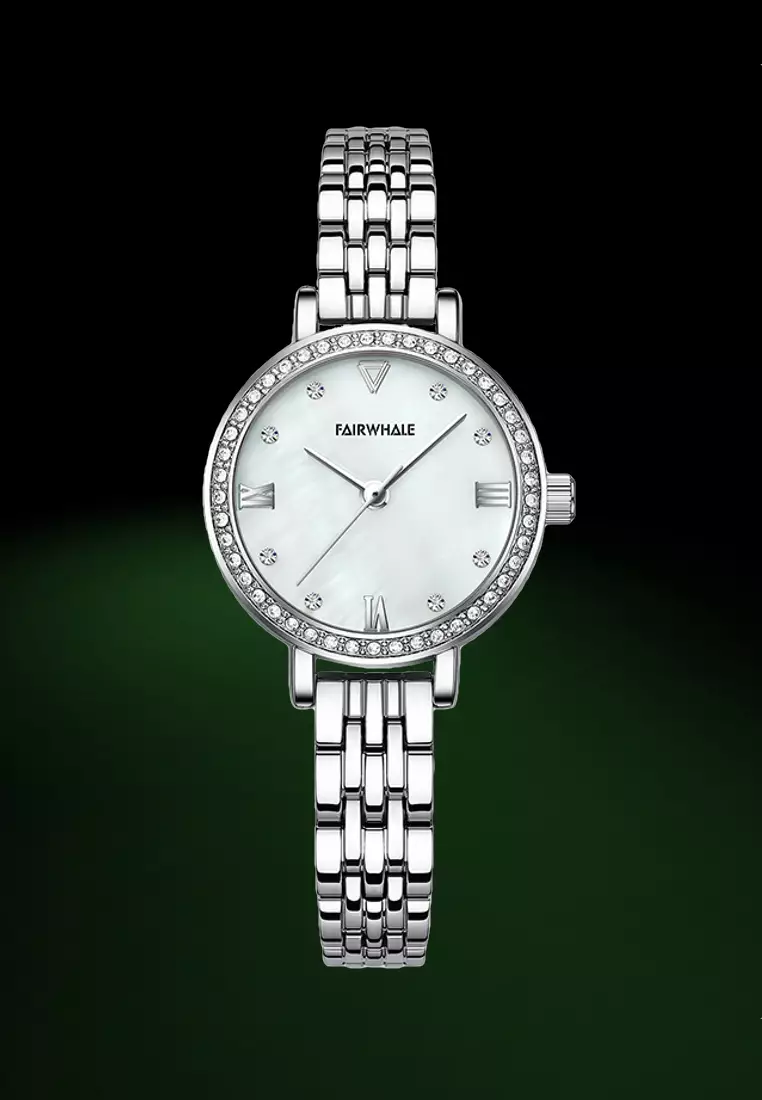 Ladies Stainless Steel Quartz Watch, 30mm Diameter, Stainless Steel Bracelet