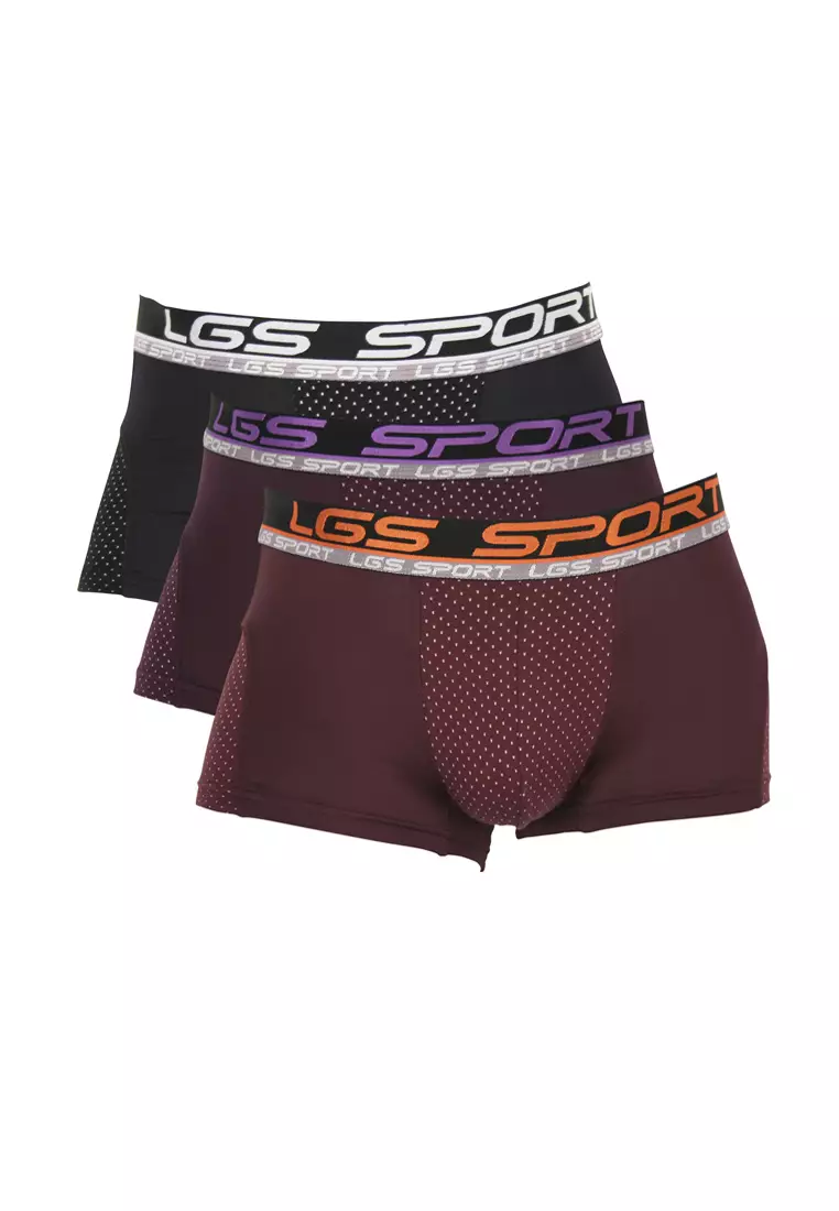 Jual LGS LGS - Underwear - Boxer - Coklat - 3 Pcs - LEBX.004.648.3.7C ...