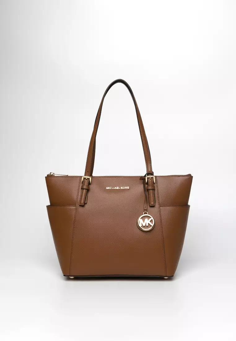 Mk brown leather bag clearance