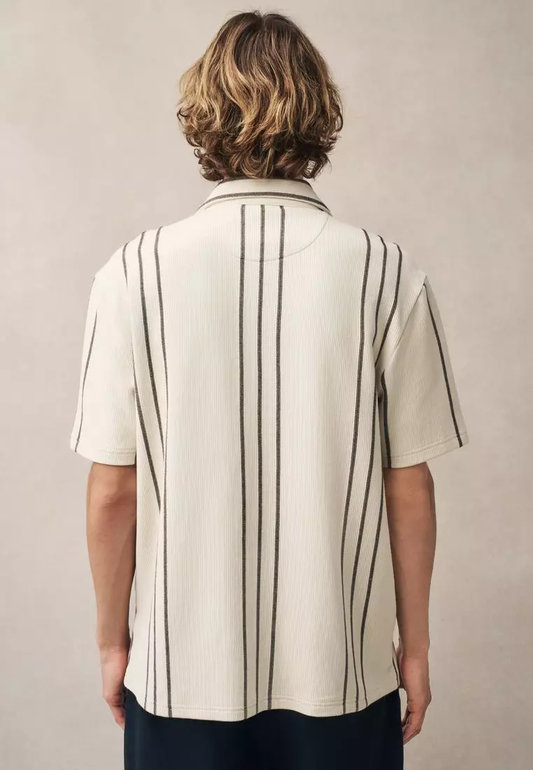 Textured Stripe Jersey Shirt