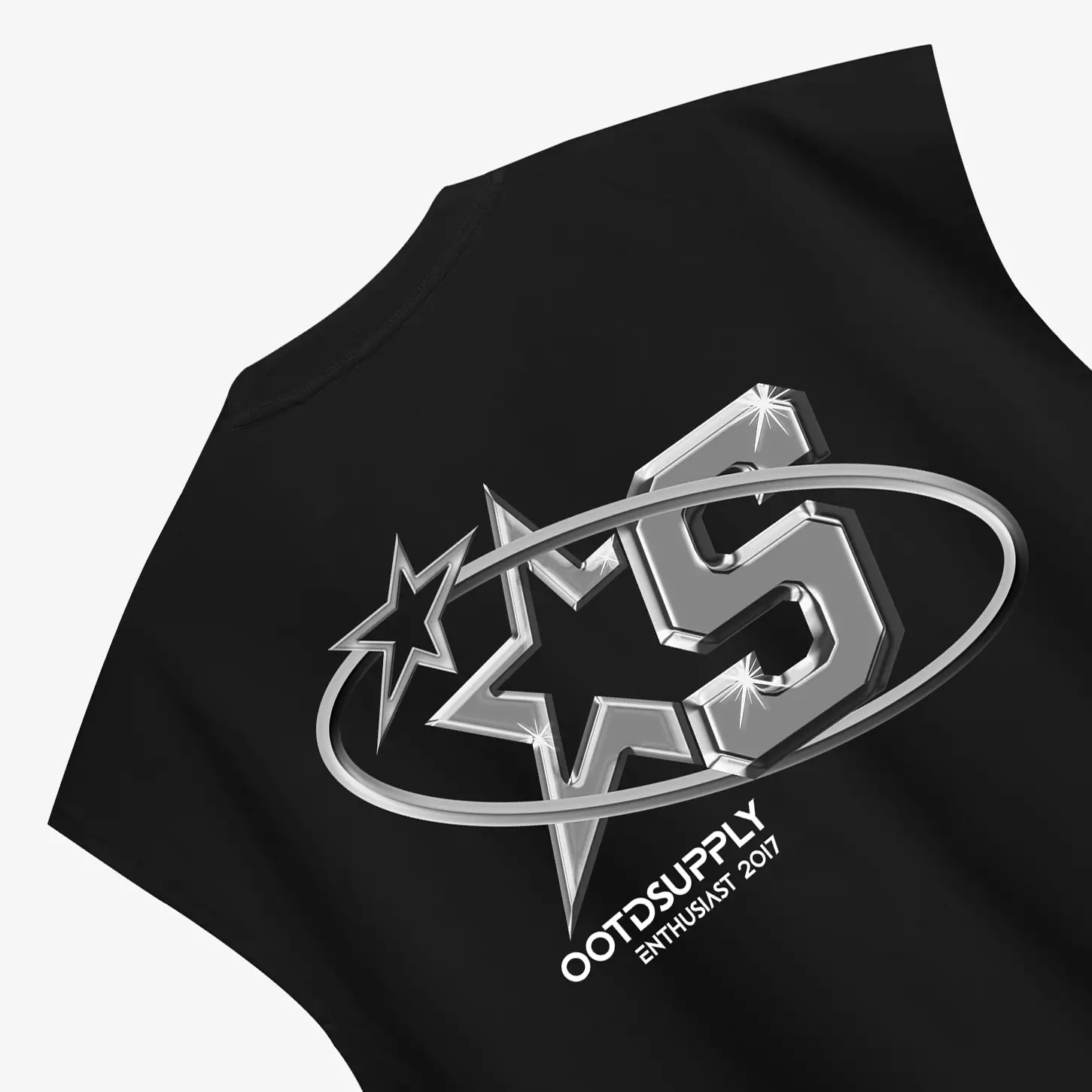 OOTDSUPPLY Oversize Sleeveless Gemini Steel Blue & Black l Kaos Oversize Singlet018