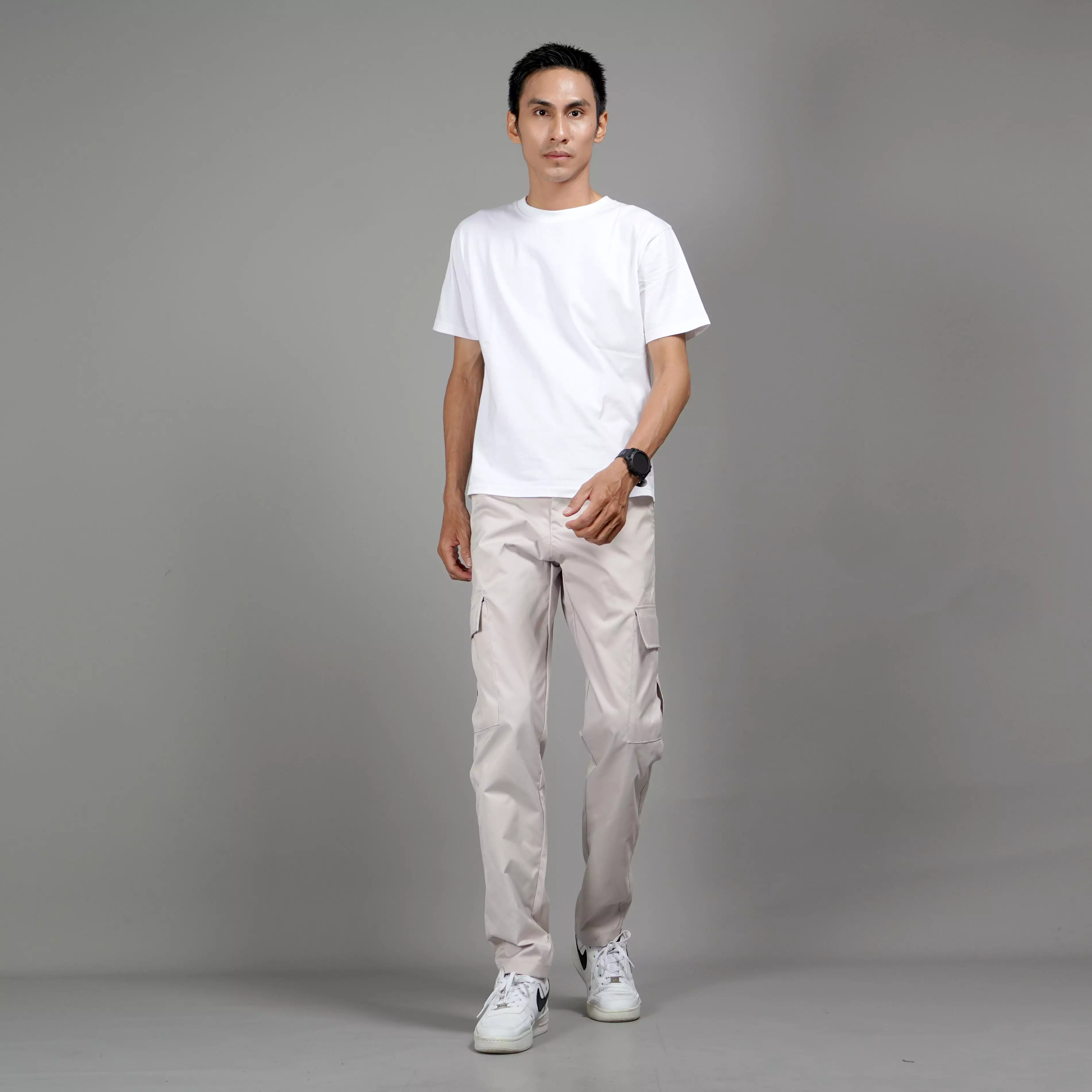  RAYMOND Celana Taktikal Celana Kargo Pria Cargo Pants Pria - Krem