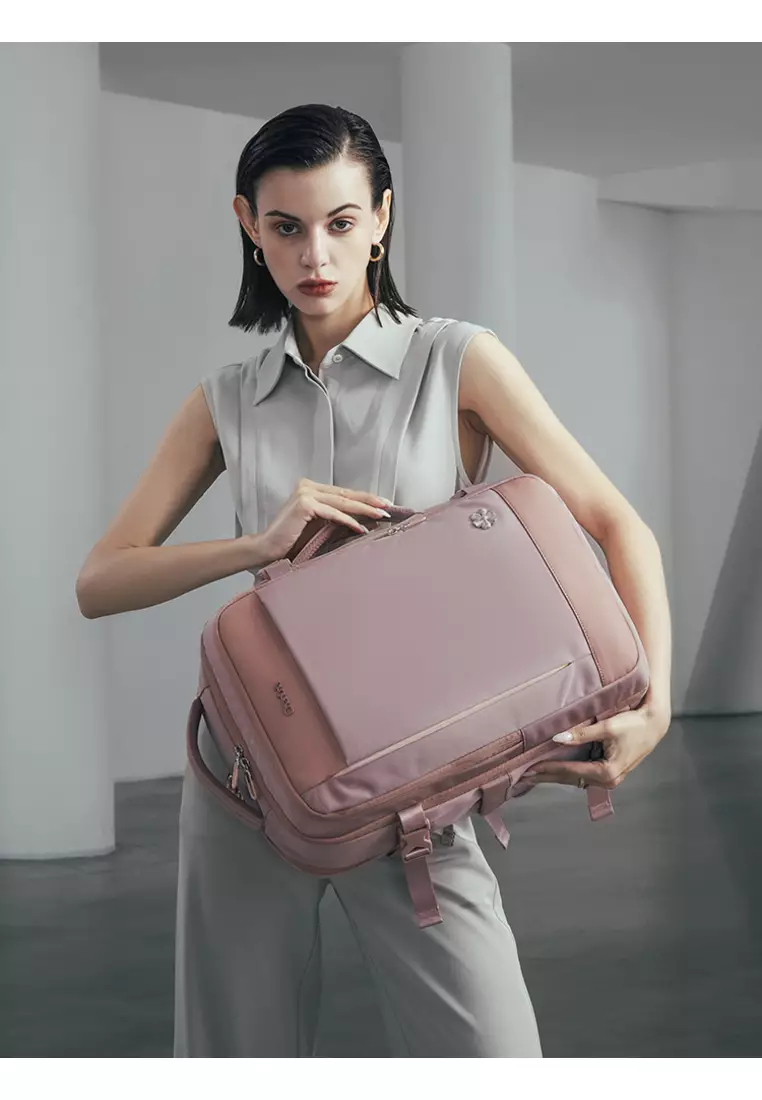 Waterproof Expandable 3 Zipper Suitcase with USB Port Large Backpack for Women