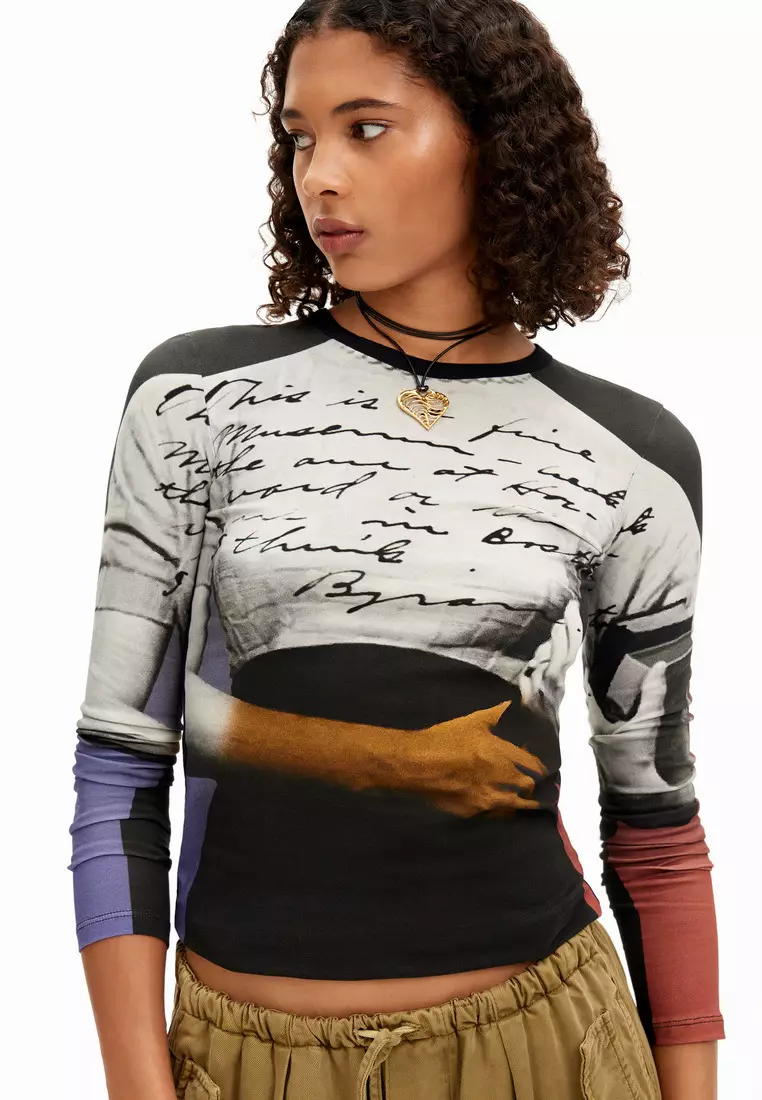 Desigual Woman Written Body T-shirt.