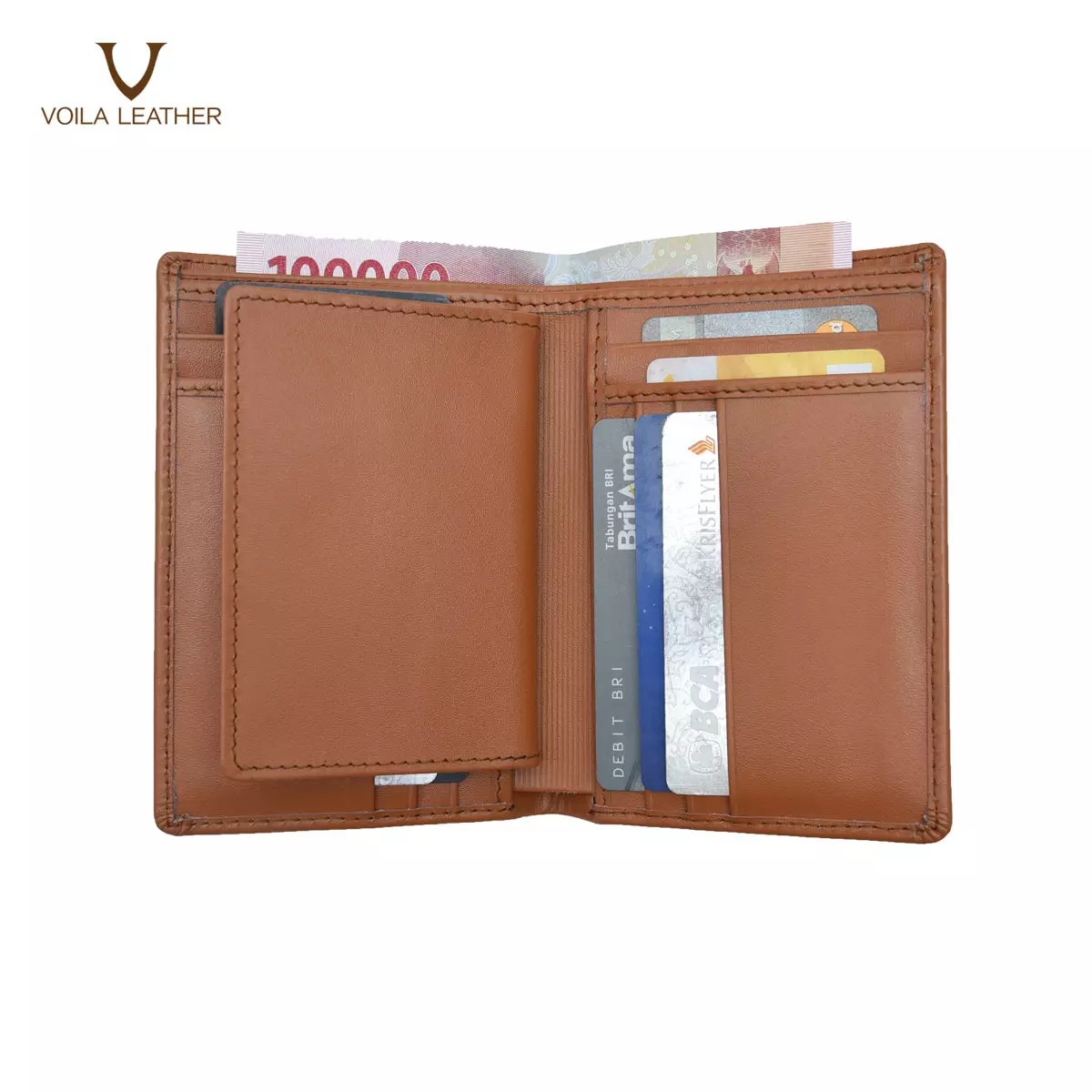 Dompet Kulit Pria Voila Roman Brown