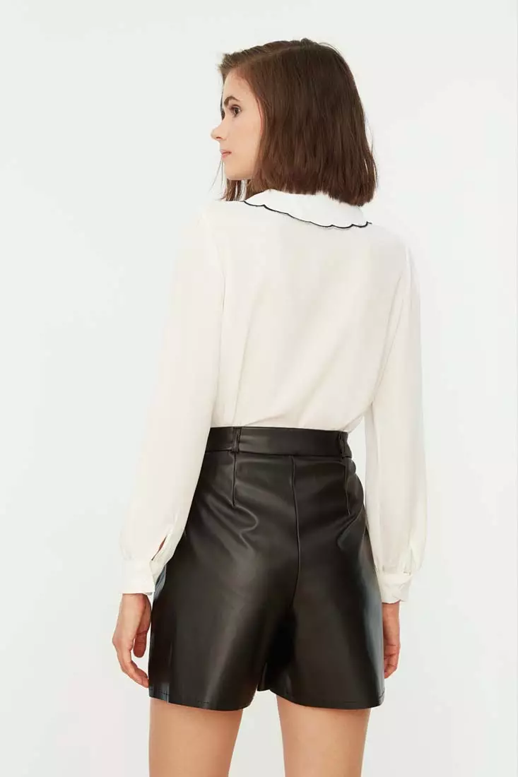 Leather Look Pocket Shorts