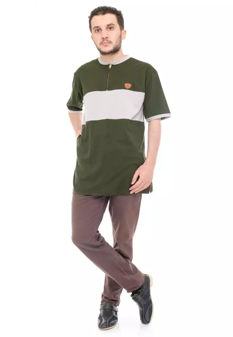 Kaos Koko Gamis Muslim Pria Altair - Hijau