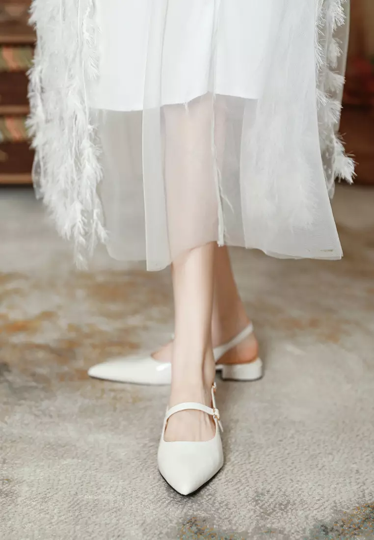 2.5CM Patent Leather Slingback Heel TE578-2