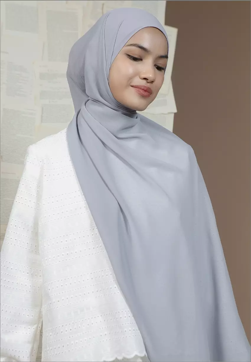 Oval Shawl Lozy x Lesti Soft Blue Grey