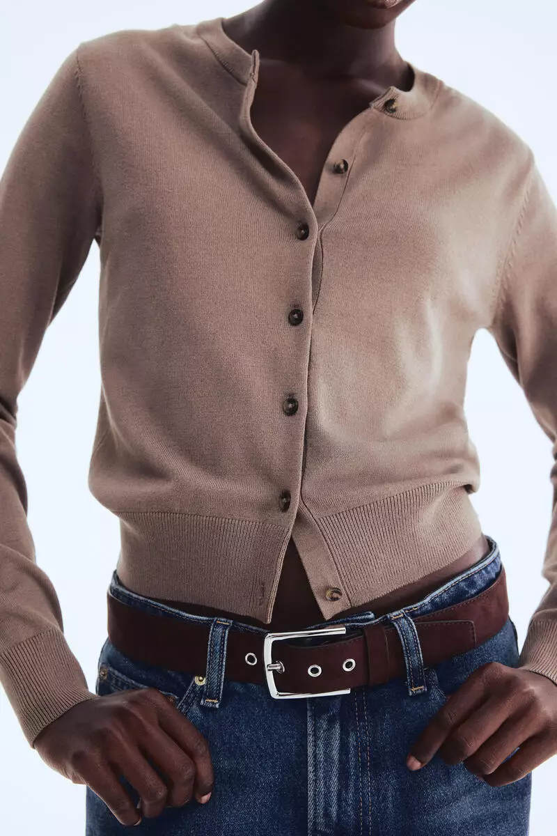 Fine-knit cardigan