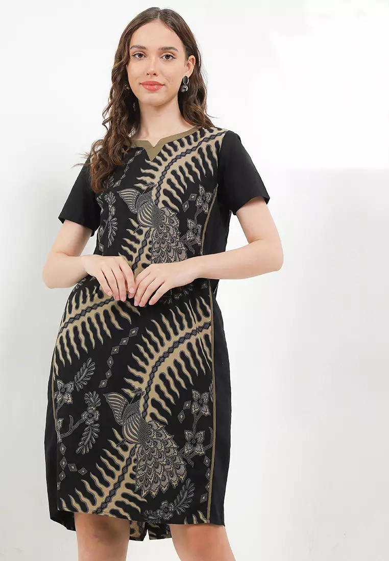 Dress Batik Wanita Leandra Black