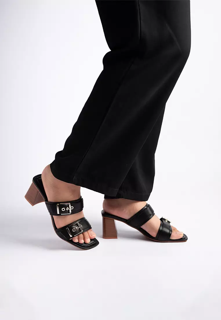 Jamie Buckle Sandal Mules