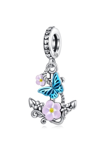 925 Signature silver 925 SIGNATURE Solid 925 Signature Silver Blooming Admiral Anchor Charm EA4EFAC54B3A69GS_1