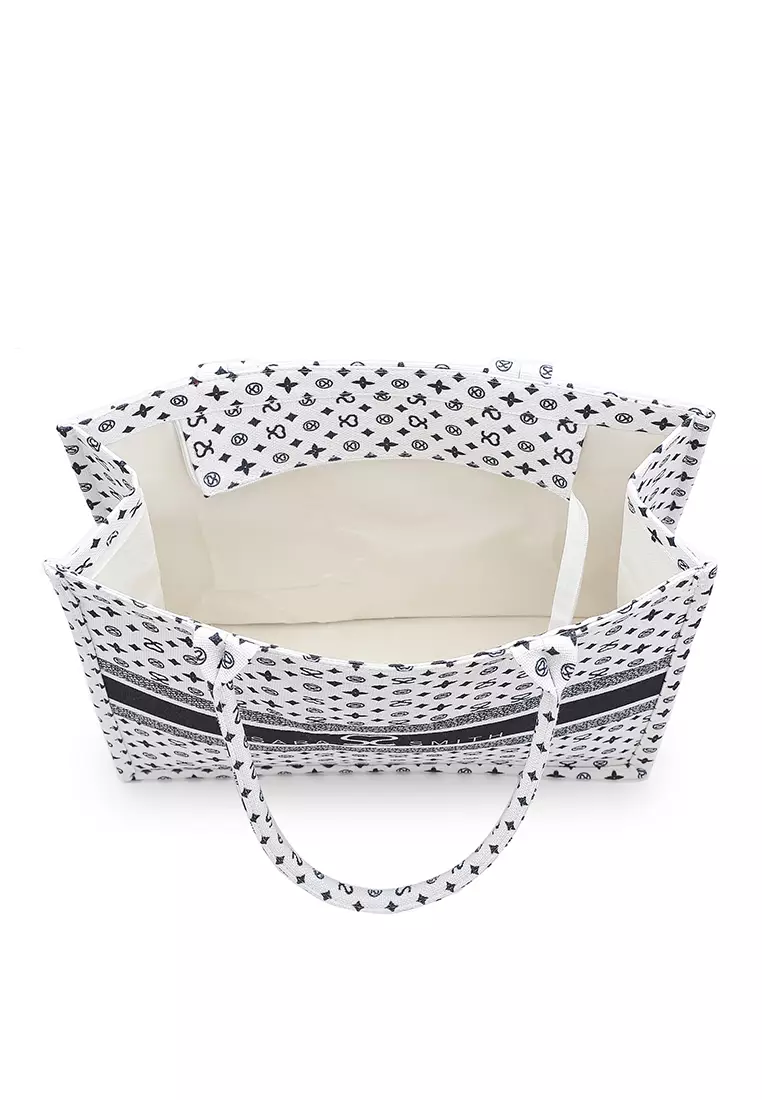 Women's Canvas Tote Bag / Shoulder Bag - White