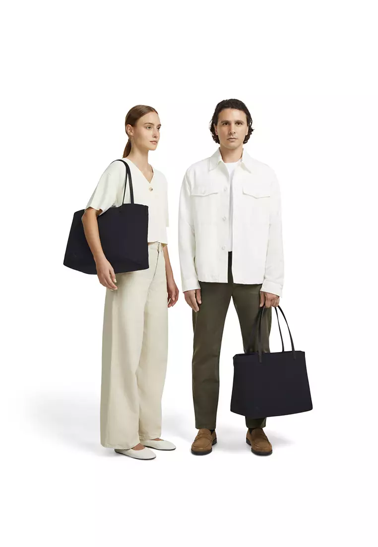 LOJEL Semo Tote Bag 18L Black + LOJEL Iloj Strap Leather Grey