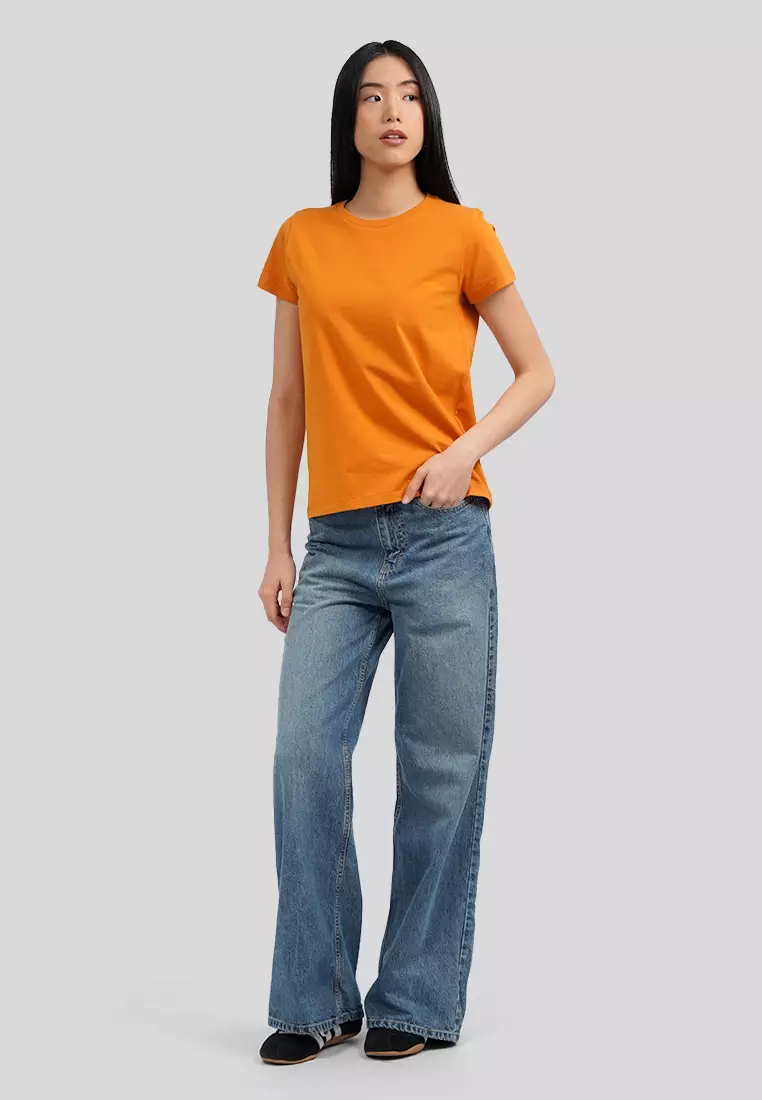 Basic Round Neck Cotton T-Shirt