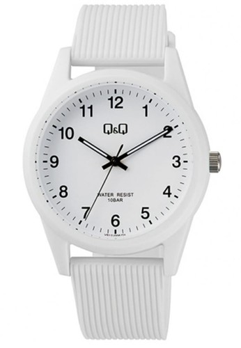 Jual Q Q Q Q Analog Jam Tangan Pria Strap Karet Putih Vs12j006y Original Original Zalora Indonesia