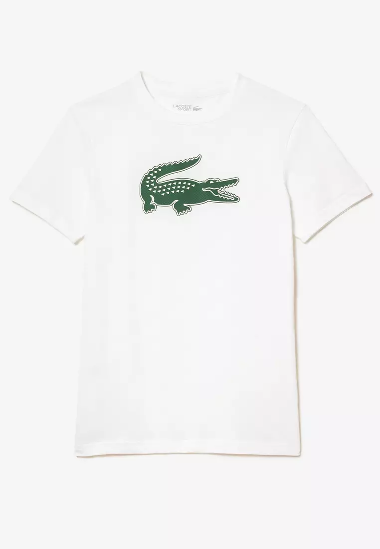 Buy Lacoste Men's LacSport 3D Print Crocodile Breathable Jersey T-shirt ...