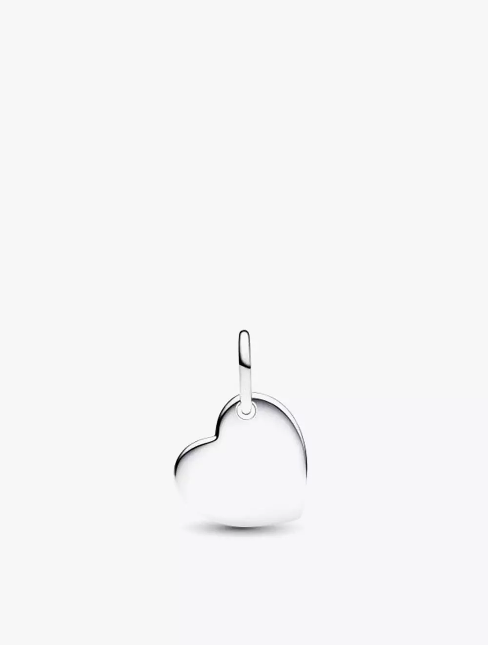 Engravable Heart Sterling Silver Dangle with Salsa Red Crystal