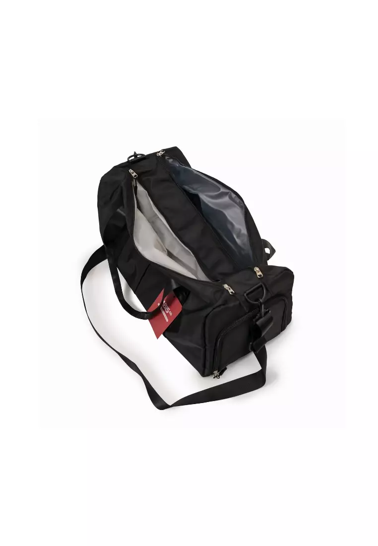 Blair Duffel Bag With Wet And Dry Compartment in Black
