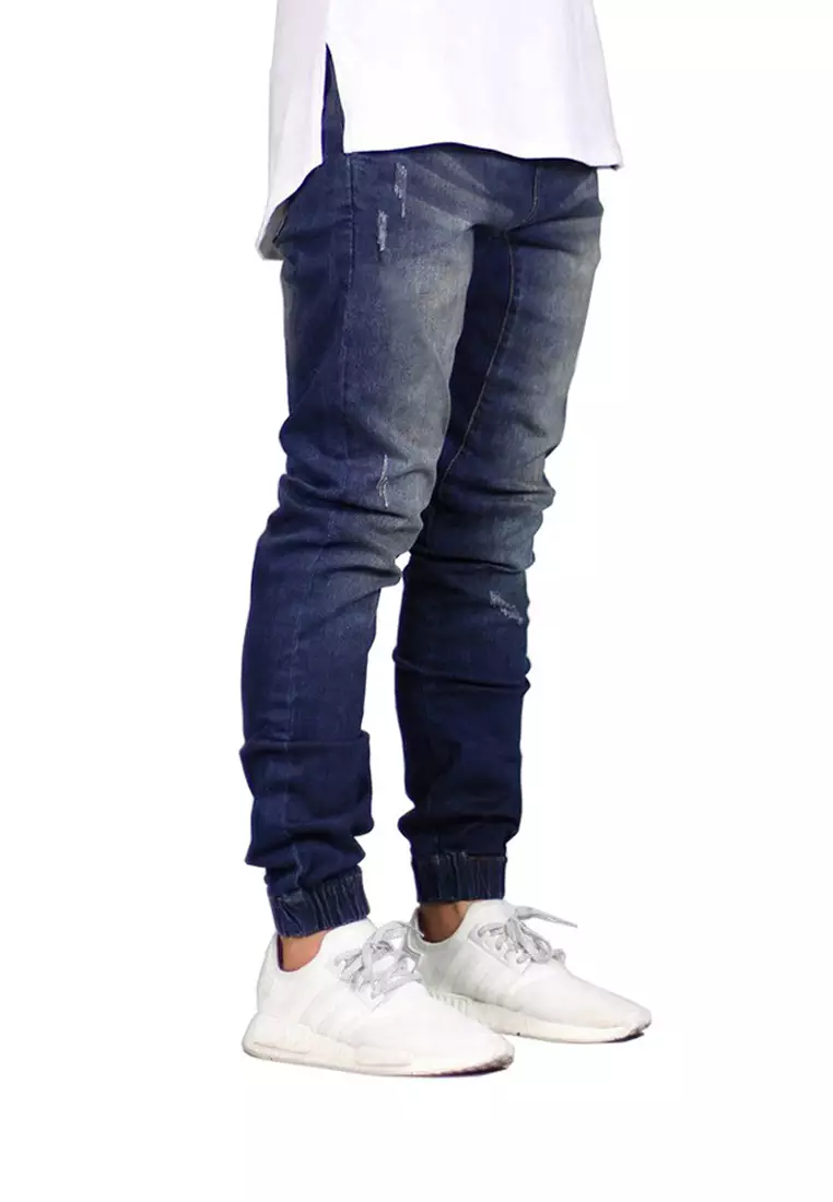 White joggers jeans for on sale mens