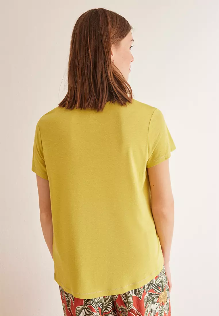 Khaki Short-Sleeved T-Shirt