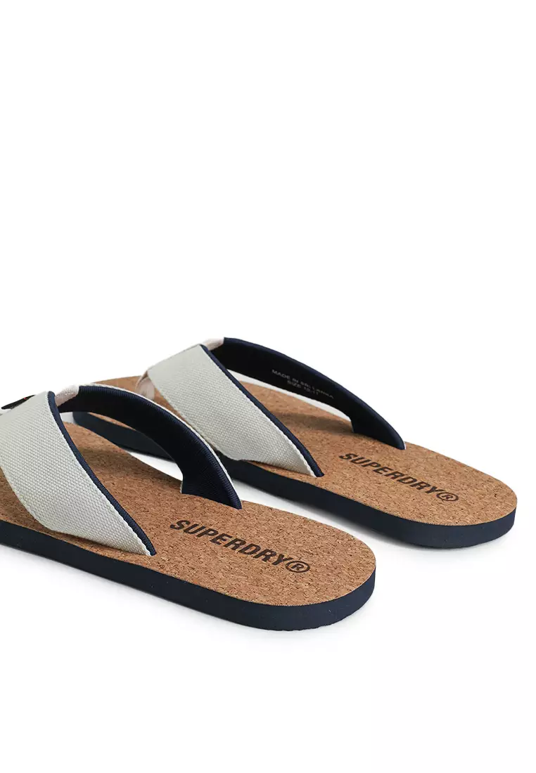 Cork Graphic Flip Flops