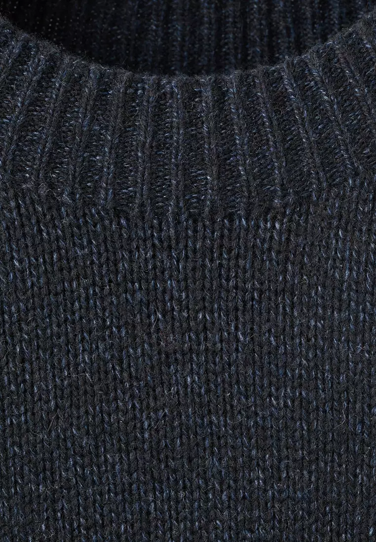 Structured Wool-Blend Knitted Sweater
