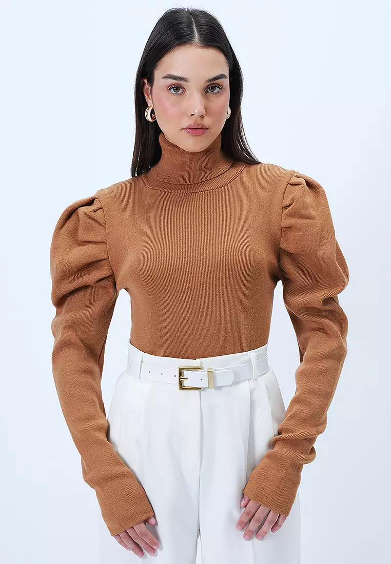 Turtleneck Princess Sleeve Sweater