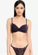 Buy Cotton On Body Everyday Lace Wirefree Bra in Navy Ink 2024 Online