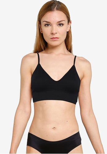 Abercrombie & Fitch black Seamless Triangle Bralette 84736USADC2737GS_1