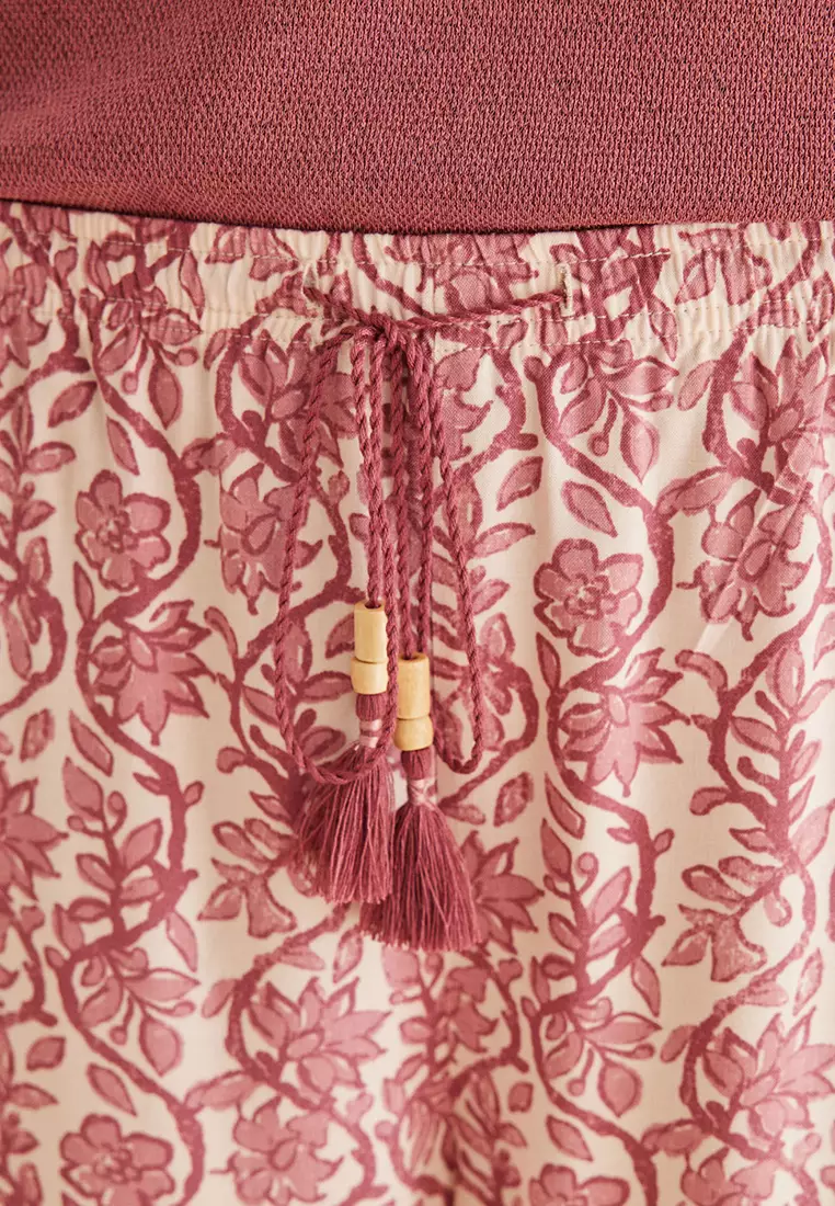 Boho Print Viscose Pants